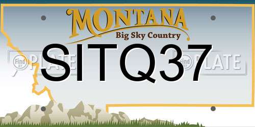 SITQ37 Montana License Plate