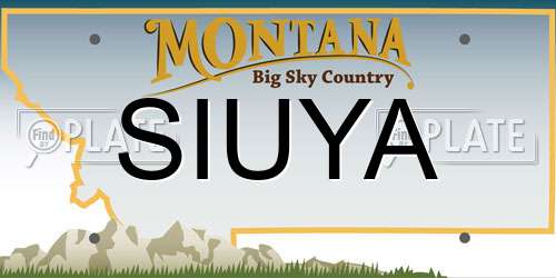 SIUYA Montana License Plate