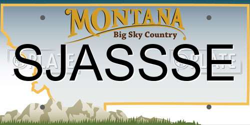 SJASSSE Montana License Plate