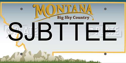 SJBTTEE Montana License Plate