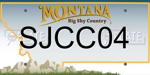 SJCC04 Montana License Plate