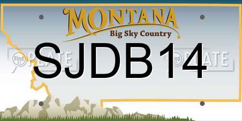 SJDB14 Montana License Plate