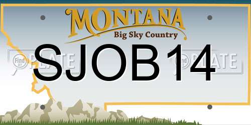 SJOB14 Montana License Plate