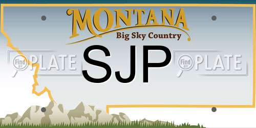 SJP Montana License Plate