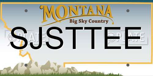 SJSTTEE Montana License Plate