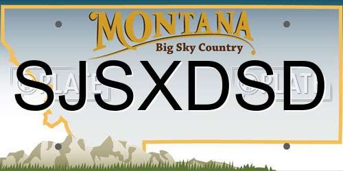 SJSXDSD Montana License Plate