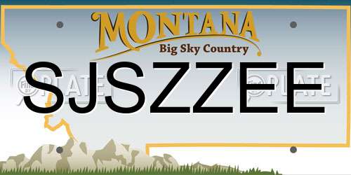 SJSZZEE Montana License Plate