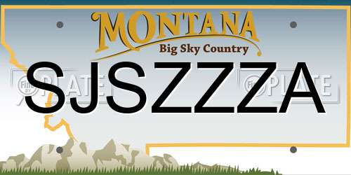 SJSZZZA Montana License Plate
