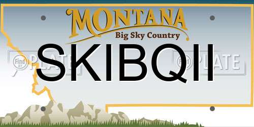 SKIBQII Montana License Plate