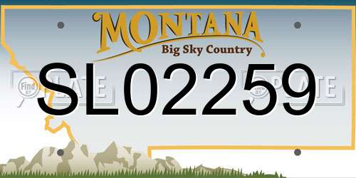 SL02259 Montana License Plate