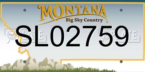 SL02759 Montana License Plate
