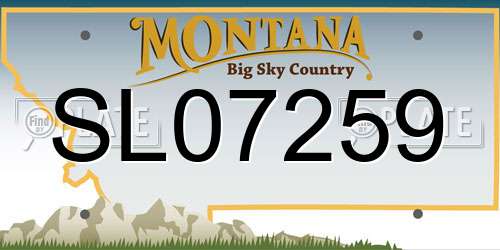 SL07259 Montana License Plate