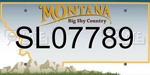 SL07789 Montana License Plate