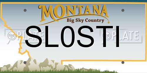 SL0STI Montana License Plate