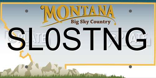 SL0STNG Montana License Plate