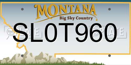 SL0T960 Montana License Plate