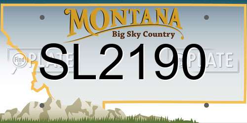 SL2190 Montana License Plate