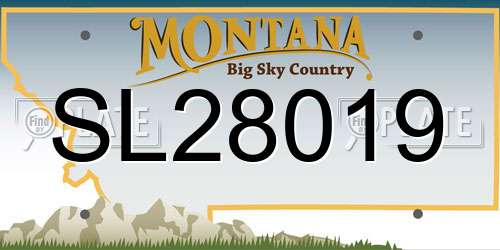 SL28019 Montana License Plate