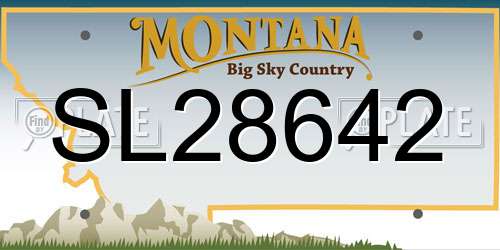 SL28642 Montana License Plate