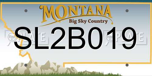 SL2B019 Montana License Plate