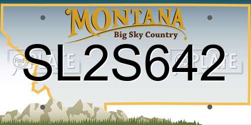 SL2S642 Montana License Plate