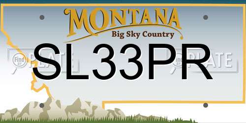 SL33PR Montana License Plate