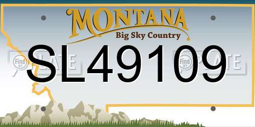SL49109 Montana License Plate