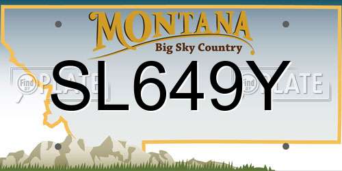 SL649Y Montana License Plate