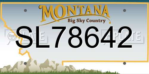SL78642 Montana License Plate
