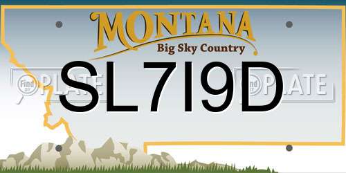 SL7I9D Montana License Plate