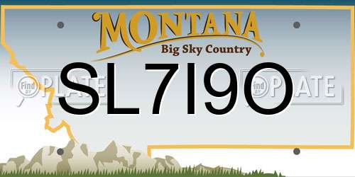 SL7I9O Montana License Plate