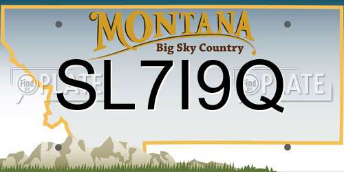 SL7I9Q Montana License Plate