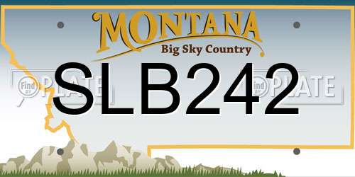 SLB242 Montana License Plate