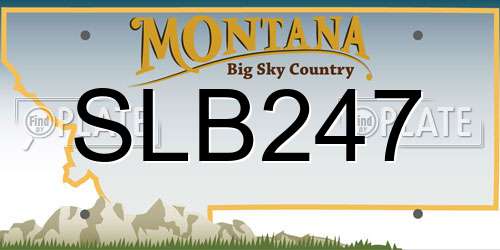 SLB247 Montana License Plate