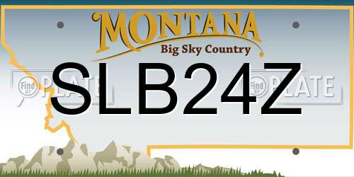 SLB24Z Montana License Plate