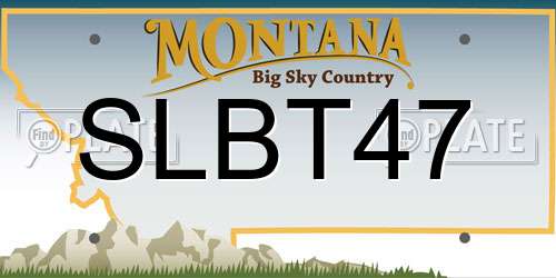 SLBT47 Montana License Plate