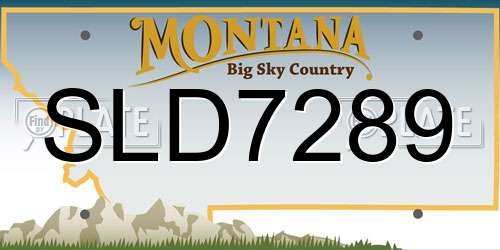 SLD7289 Montana License Plate