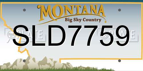 SLD7759 Montana License Plate