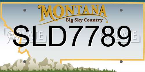 SLD7789 Montana License Plate