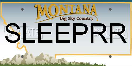 SLEEPRR Montana License Plate