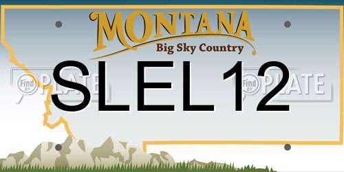 SLEL12 Montana License Plate