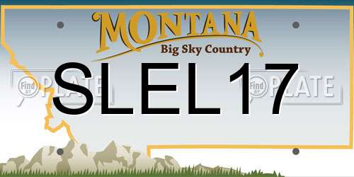 SLEL17 Montana License Plate