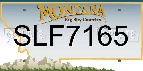 SLF7165 Montana License Plate