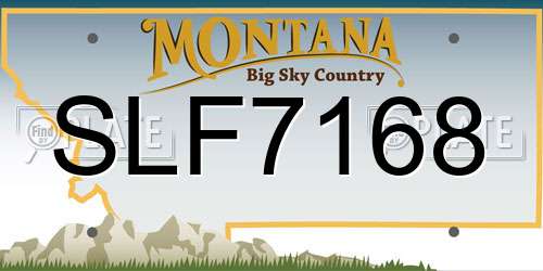 SLF7168 Montana License Plate