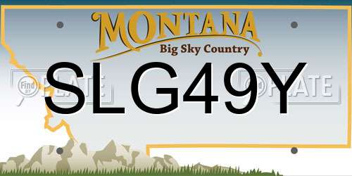 SLG49Y Montana License Plate