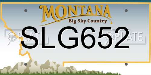 SLG652 Montana License Plate