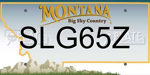 SLG65Z Montana License Plate