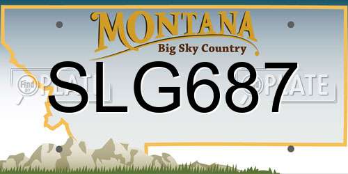 SLG687 Montana License Plate