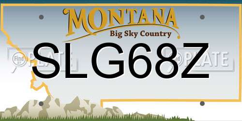 SLG68Z Montana License Plate