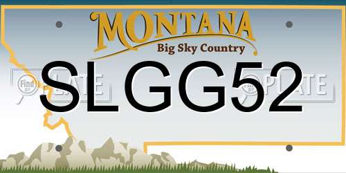 SLGG52 Montana License Plate